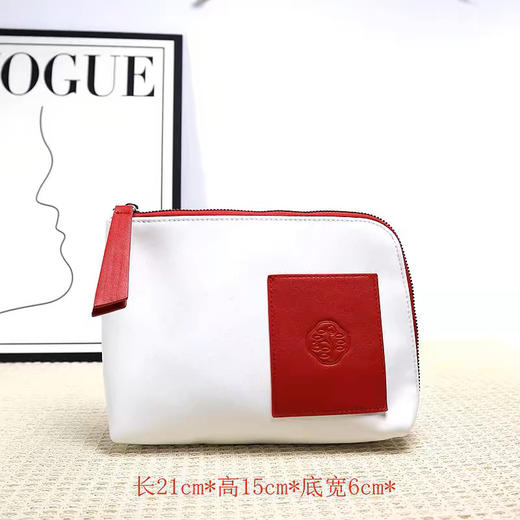 资生堂红白色化妆包 便携大容量收纳包女PU洗漱包 商品图0