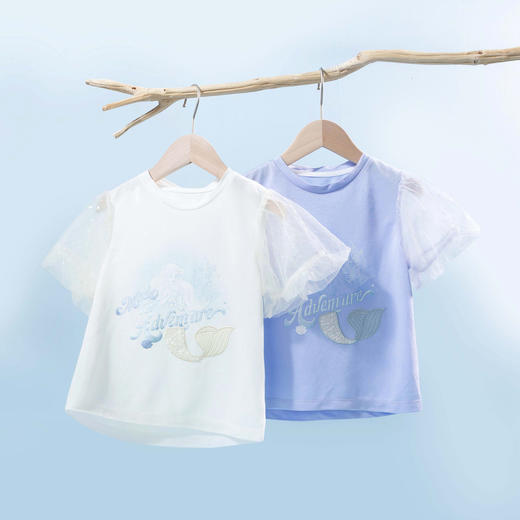 【商城同款】迪士尼童装女童T恤可爱圆领短袖T恤232DS0975 商品图3