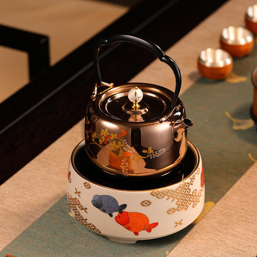 龙隐斋  好多鱼电陶炉煮茶专用家用小型功夫茶具电茶炉智能静音可定时烧水煮茶炉 商品图7