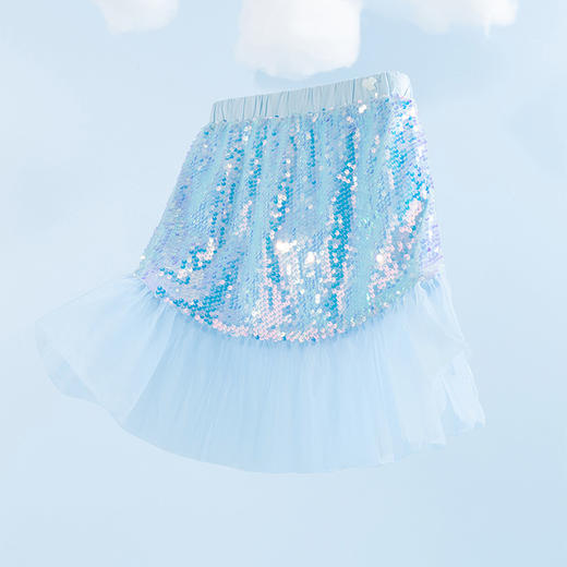 【商城同款】迪士尼女童梦幻亮片网纱半身裙232DQ0227 商品图8