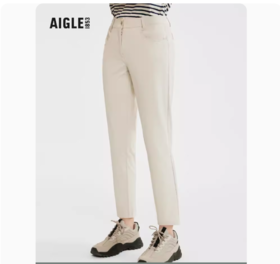 AIGLE艾高新款女士WR防泼水户外运动休闲时尚直筒长裤AW33