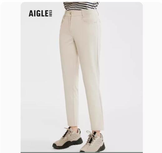 AIGLE艾高新款女士WR防泼水户外运动休闲时尚直筒长裤AW33 商品图0