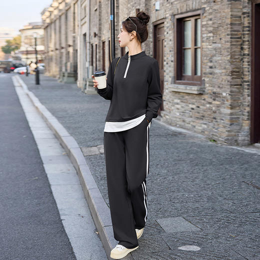 时尚洋气，宽松显瘦休闲运动假俩件卫衣运动套装HR-NJL913 商品图7