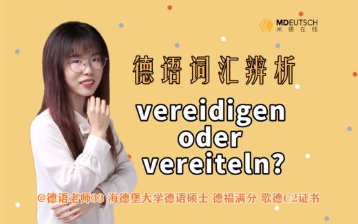 词汇辨析：vereidigen oder vereiteln 商品图0