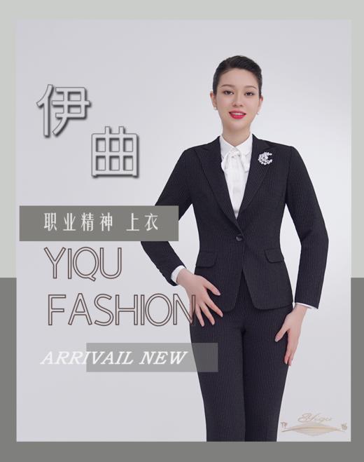 YIQU|“职业精神”西装上衣（黑底细条纹） 商品图2