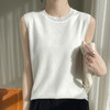 宽松显瘦，吊带背心女无袖上衣雅致轻盈精仿羊毛春季新款圆领针织衫 QH-NJR402 商品缩略图2