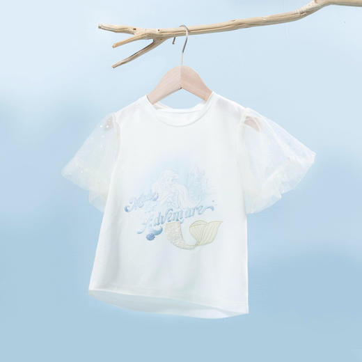 【商城同款】迪士尼童装女童T恤可爱圆领短袖T恤232DS0975 商品图0