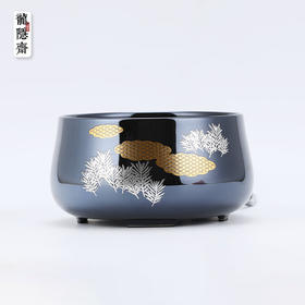 龙隐斋/厂家直发 金光釉宝蓝地云松电陶炉家用功夫茶具烧水煮茶炉小型静音电茶炉泡茶专用茶炉