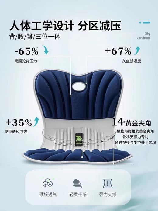 【思菲其矫正座垫】学生，办公室，腰间不适都很需要，给家里:的椅子上都放一个，减少腰背疼痛，改善不良坐姿~ 商品图11