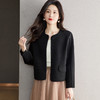 小香风毛呢外套，早春秋冬季女装圆领西装短款针织开衫女士上衣CC-ML-0616 商品缩略图2