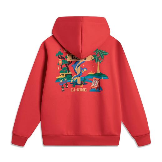 李宁-日进斗金系列男女同款宽松套头连帽卫衣AWDU049 商品图7