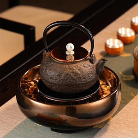 龙隐斋/厂家直发 金银烧/观云电陶炉煮茶家用铁壶银壶煮茶器静音茶炉烧水炉