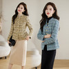 春季新款，格子短款上衣气质时尚加棉小香风粗花呢料减龄外套HR-QIXFS243351 商品缩略图4