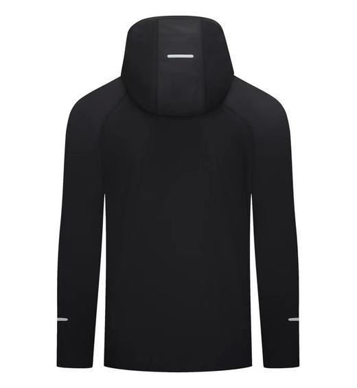 男女跑步风衣轻薄透气运动外套春秋季四面弹户外长袖拉链帽衫荧光 商品图6