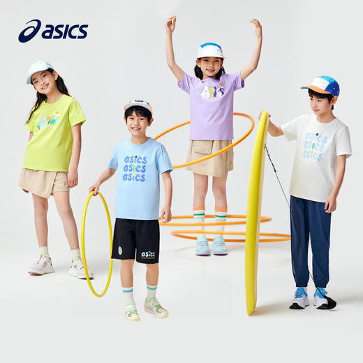ASICS/亚瑟士童装2024春夏季男女童吸湿速干柔软舒适趣味短袖T恤 商品图4