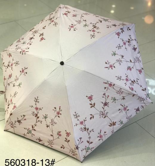 优品堂【烈焰花漾】五折黑胶防外线伞 商品图13