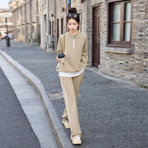 时尚洋气，宽松显瘦休闲运动假俩件卫衣运动套装HR-NJL913 商品图9