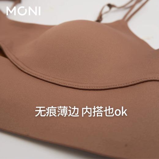 莫妮MONI速干美背轻运动风三角杯内衣无钢圈内搭小胸背心文胸薄款 商品图4