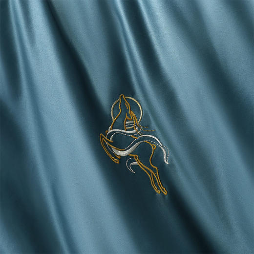 水星家纺  抗菌负离子水洗桑蚕丝夏被(敦敦佳尔/灰蓝色） 商品图2