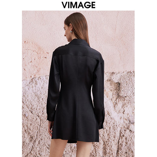 VIMAGE纬漫纪春季新款百搭显瘦衬衫连衣裙V2107737 商品图4