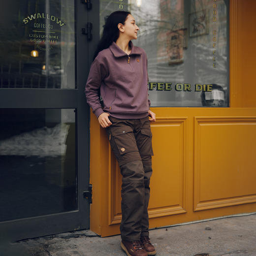 北极狐2024年新品防风保暖休闲套头卫衣女式亲肤抓绒衣04232212 商品图1