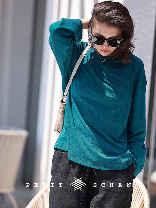 PETIT SCHAN小闪 CLO#340 10000 possibilities 一万种可能  必备单品100%美丽诺羊毛可水洗羊毛长袖T恤/打底衫 商品图0