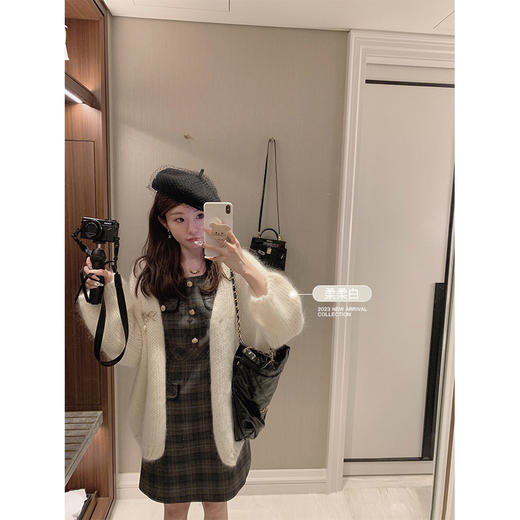 金蘑菇菇 半日诗 春日柔柔大开衫/ 柔焦茸感马海毛 宽松慵懒开衫 商品图1