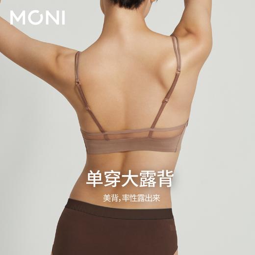 莫妮MONI速干美背轻运动风三角杯内衣无钢圈内搭小胸背心文胸薄款 商品图3