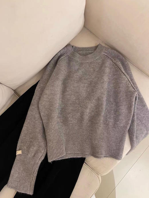 绵羊绒圆领毛衣 商品图7