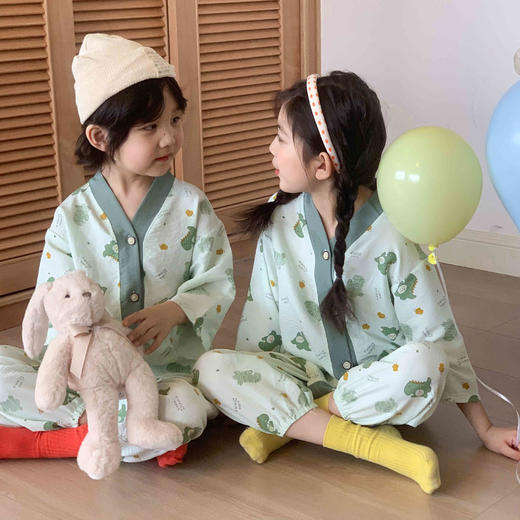 【39/套】新款儿童家居服套装男女童宽松薄款睡衣宝宝韩版空调服两件套聚 商品图4