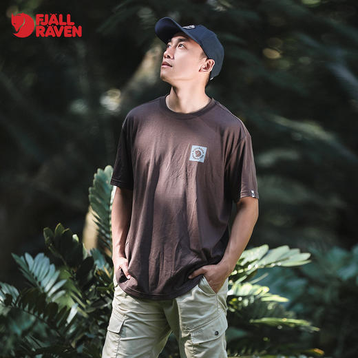 北极狐2024春夏新款男士户外舒适宽松纯棉圆领T恤短袖01241151 商品图0