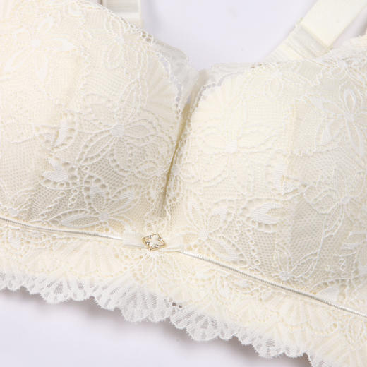 都市丽人舒软挺塑柔型杯轻塑塑身内衣女蕾丝AB杯适穿3/4杯A加加厚B中厚文胸无钢圈三排扣LJ44B1 商品图5