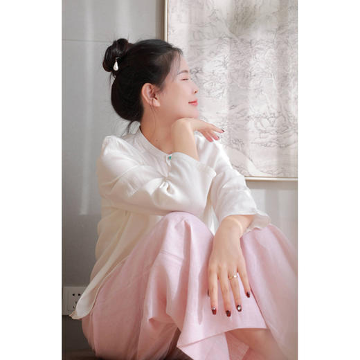 【抖音专属】【清欢系列】小领衬衣（21710804凝脂） 商品图2