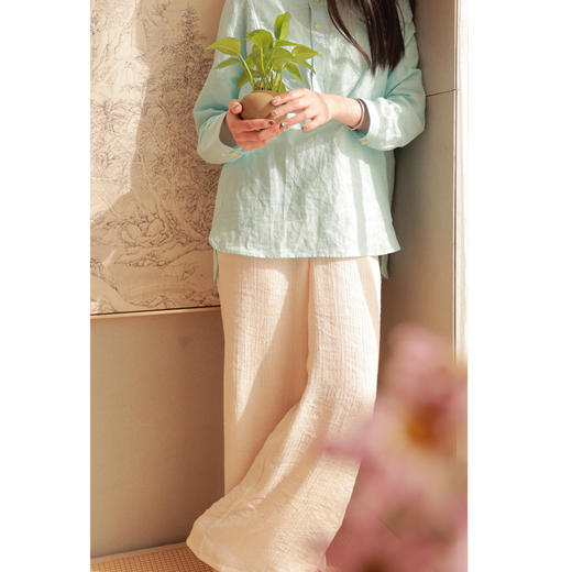 【线上专属】【始芳菲系列】直筒裤（24709206-凝脂） 商品图2