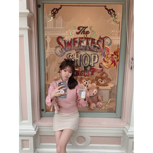 金蘑菇菇 檀香山学院 /长袖条纹衬衫女设计感小众宽松打底上衣 商品图3