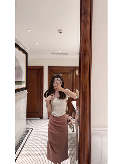 金蘑菇菇 半裙终.结者/ 高腰显瘦包臀半身裙女中长款高级a字裙子 商品图4