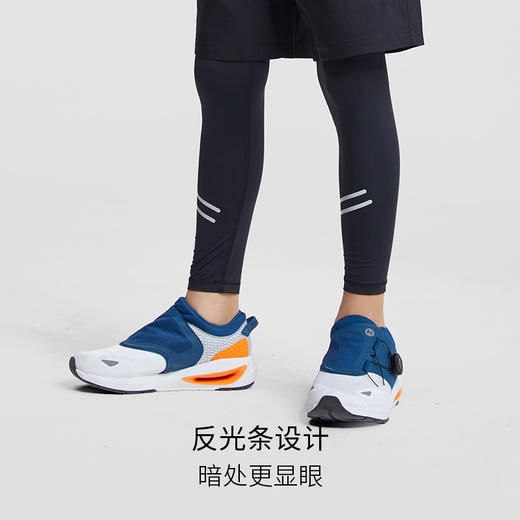 【24年夏新品】moodytiger男童假两件长裤春秋新款打底裤柔软弹力运动裤| 小云朵 M02111501 商品图3