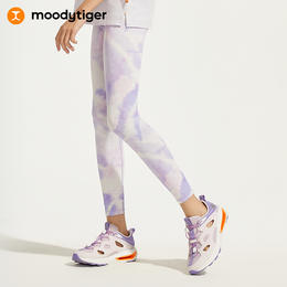 moodytiger24年夏季新款女童跑步运动印花紧身裤42211419