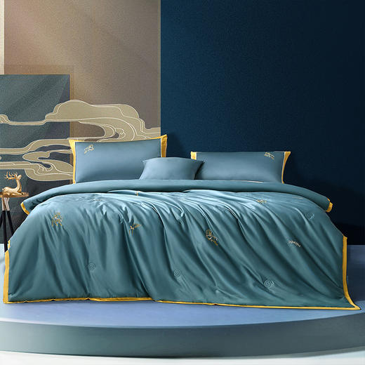 水星家纺  抗菌负离子水洗桑蚕丝夏被(敦敦佳尔/灰蓝色） 商品图1