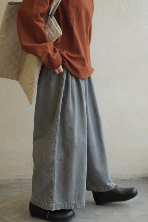 HARVESTY 炭黑阔腿裤休闲裤(灰色已售) 商品图2