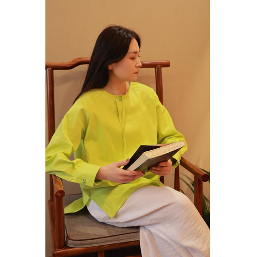 【抖音专属】【春和景明系列】开襟小衫（24710216翠樽） 商品图3