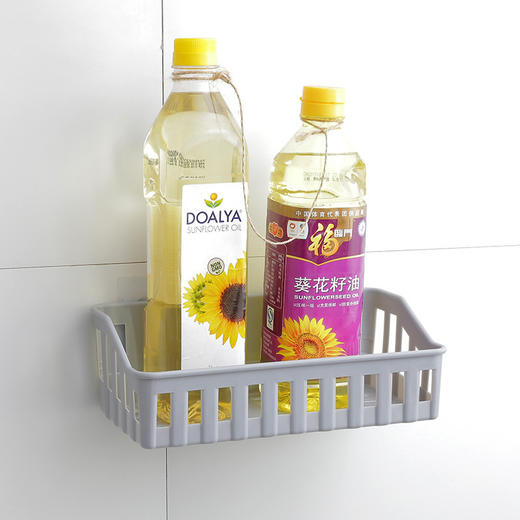 「9.9元包邮！拍2发3」北欧免打孔浴室置物架 卫生间居家日用厕所塑料壁挂架子收纳整理篮子洗漱架 商品图3