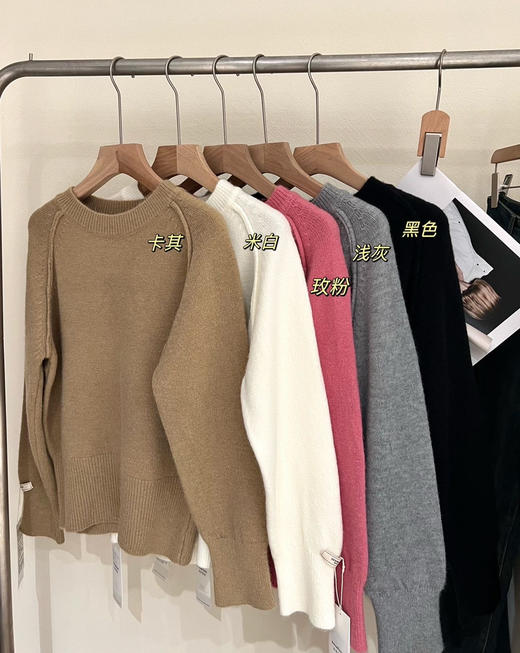 绵羊绒圆领毛衣 商品图6
