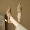 【预售5天】优雅百搭，羊猄皮尖头高跟深口单鞋FDME&FD8270 商品缩略图0