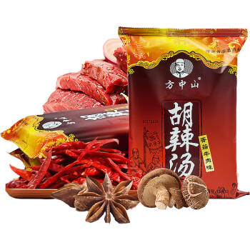 方中山胡辣汤料速食汤早餐河南特产送礼香菇牛肉味整箱送礼礼盒装3000克 商品图0