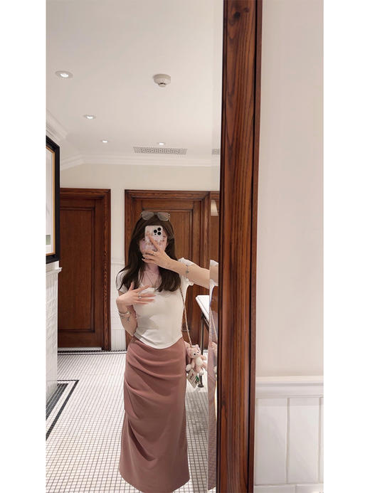 金蘑菇菇 半裙终.结者/ 高腰显瘦包臀半身裙女中长款高级a字裙子 商品图2