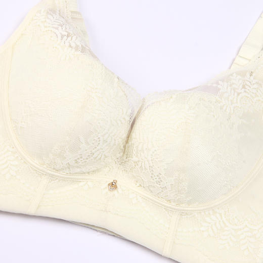 都市丽人舒软挺塑轻塑调整型内衣女蕾丝塑身AB杯3/4杯加厚文胸无钢圈四排扣LJ44C1 商品图4