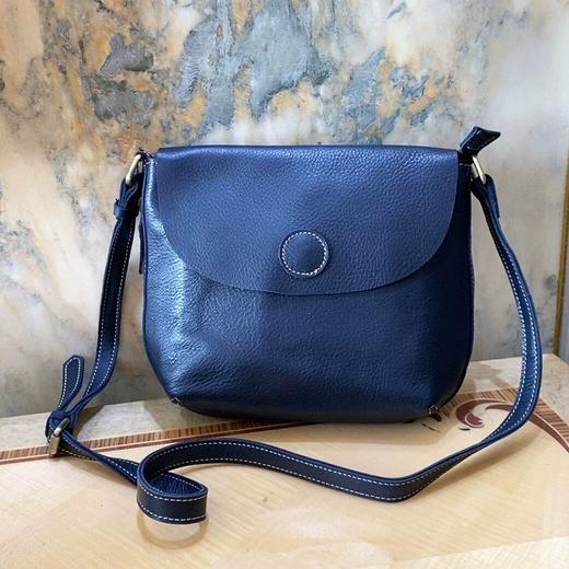 酷步奇2024新款头层牛皮简约百搭包盖式单肩斜跨大容量女包 商品图1