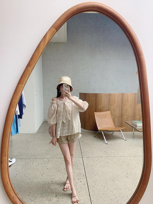 灰蓝XS码 金蘑菇菇Etoil 风情南瓜裤/夏季卷边高腰阔腿短裤女休闲宽松裤子 商品图2