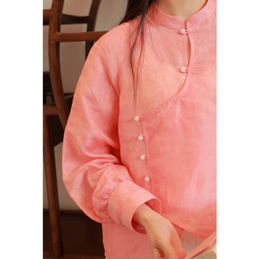 【抖音专属】【春和景明系列】立领小衫（24710207桃夭） 商品图1